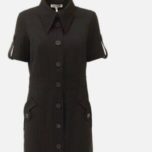 Julia Allert Black Dress Shirt Dress SizeXS MSRP 397